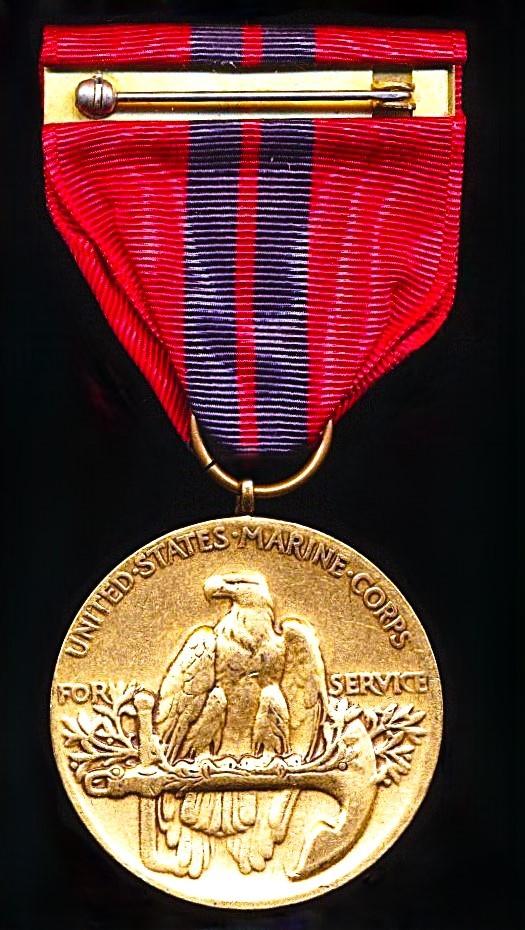 United States: Dominican Campaign Medal 1916. United States Marine Corps reverse