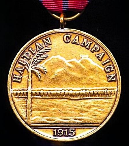 United States: Haitian Campaign Medal, 1st type with obverse date 1915. With 'United States Navy' reverse
