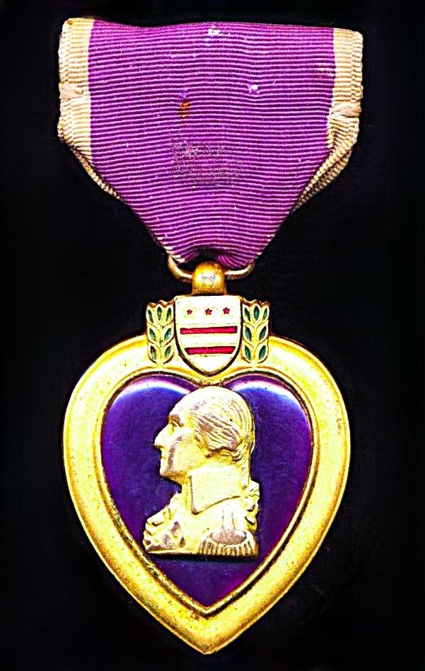 United States: Purple Heart Medal. A Second World War issue (and of type awarded through Korean War and early Vietnam War)