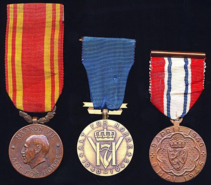Norway: A Norwegian Merchant Mariner's attributed Second World War medal group of 3: Chief Engineer Oivind Ellingsen, Norwegian Merchant Navy