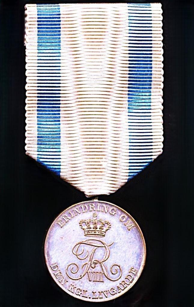 Denmark: Royal Life Guards Regiment (Den Kongelige Livgarde) 250th Anniversary Medal (1908