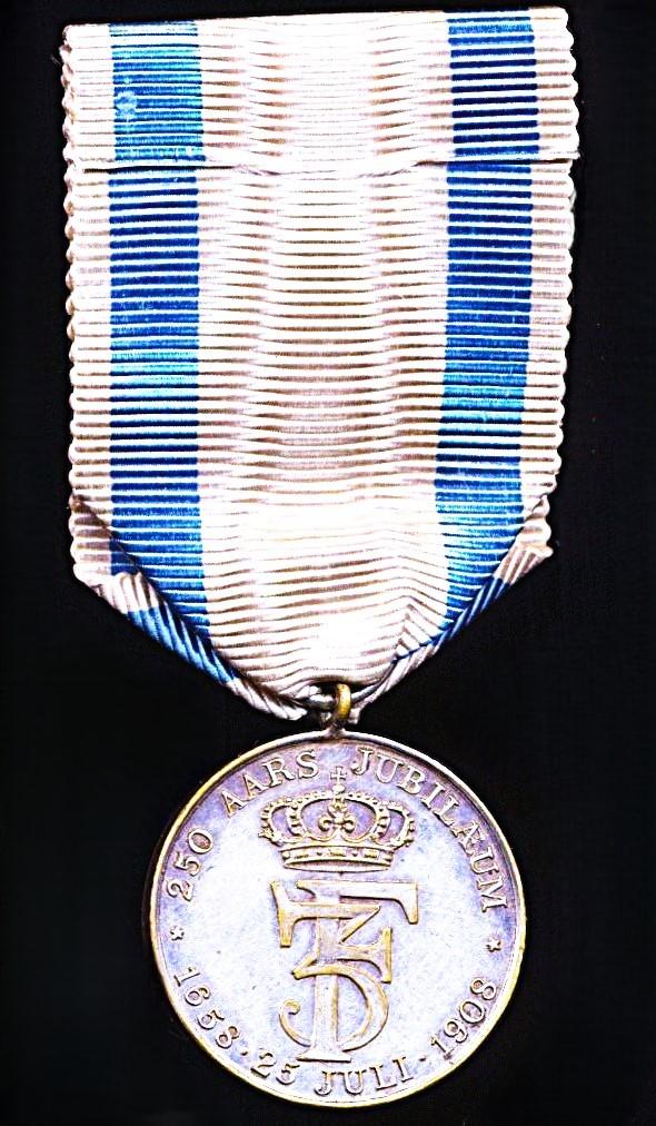 Denmark: Royal Life Guards Regiment (Den Kongelige Livgarde) 250th Anniversary Medal (1908