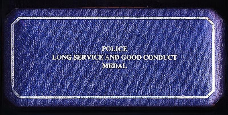 Police Long Service and Good Conduct Medal. EIIR issue. Empty case of issue