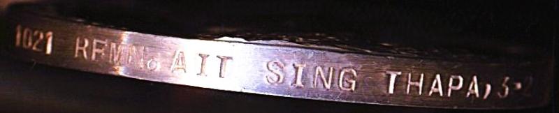 India General Service Medal 1908-35. GV first type. Silver issue, with clasp 'Afghanistan N.W.F. 1919' (1021 Rfmn Ait Sing Thapa, 3-2 Grks)