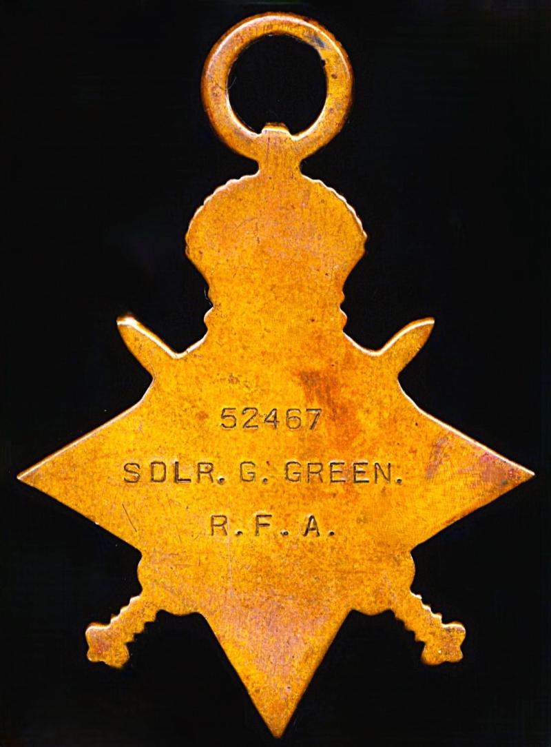 1914-15 Star (52467 Sdlr. G. Green. R.F.A.)