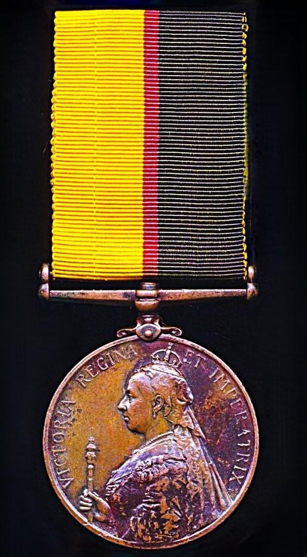 Sudan Medal 1896-98. Bronze issue (Langri. Indar. 1st Bo: Lancers.)