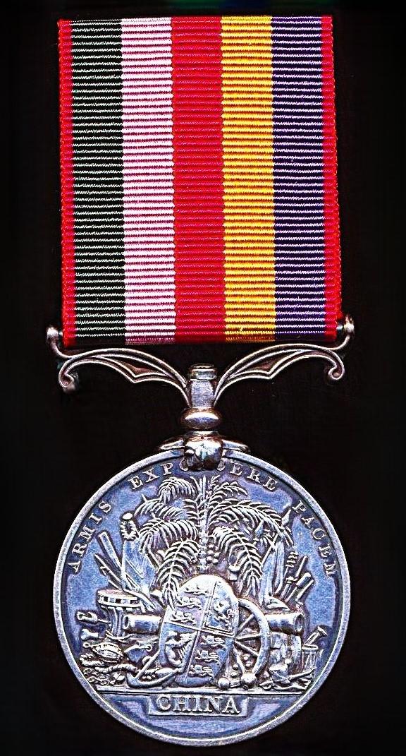 China Medal 1857-60. No clasp (Lieyt: W. C. Chowne. 27th P. N Infy.)