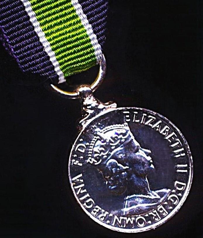 Miniature Medal: Colonial Police Long Service Medal. EIIR second legend