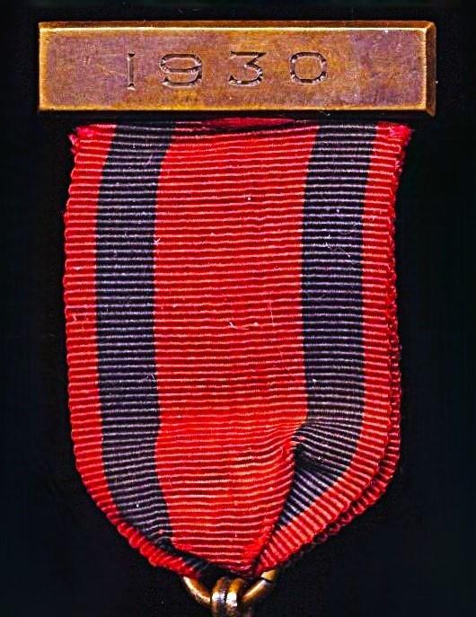 Royal Engineers Rifle Association: Bronze 'Abroad' Medal, with inegral top brooch bar this engraved '1930'