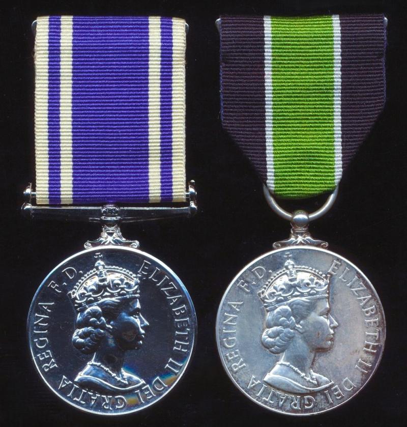 An extremely rare police long service pair: Late Superintendent Turks & Caicos Islands Police Force