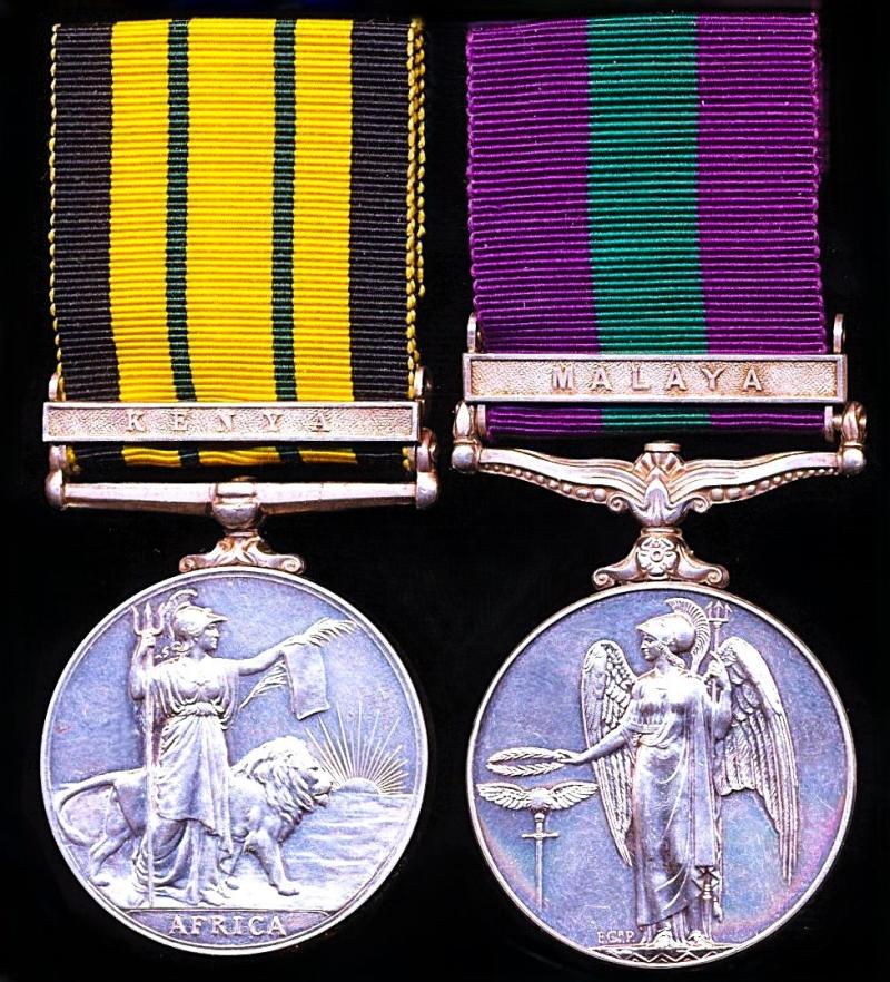 A British Officers 'End of Empire Small Wars' campaign medal pair: Captain H. S, Macrae, Royal Army Pay Corps
