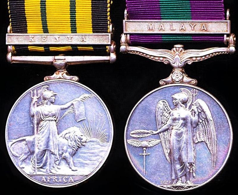 A British Officers 'End of Empire Small Wars' campaign medal pair: Captain H. S, Macrae, Royal Army Pay Corps