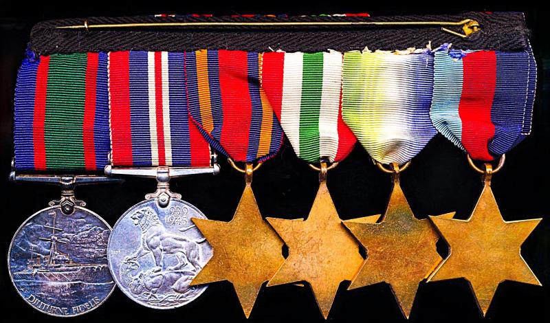 A rare to service 'Spark's' Second World World War campaign & long service medal group of 6: J. Wilson, Royal Naval Volunteer (Wireless) Reserve