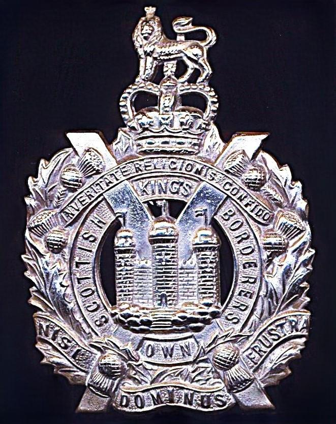 King's Own Scottish Borderers: Other-Ranks cap badge. EIIR issue in white-metal circa 1953-1959 & 1969-1971