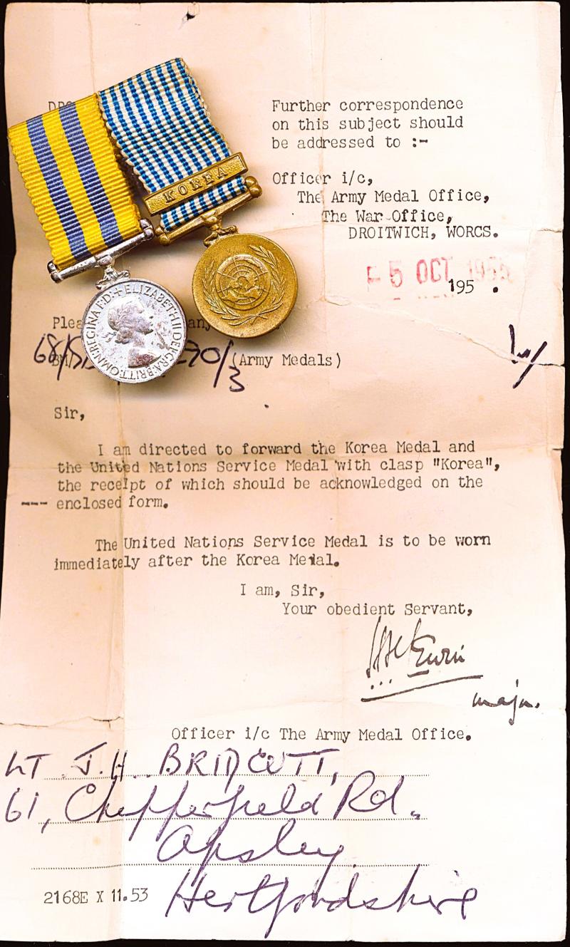 A positively attributed pair of miniature medals of Watford / Hertfordshire interest: Lieutenant John Henry Bridcutt, Royal Regiment of Artillery