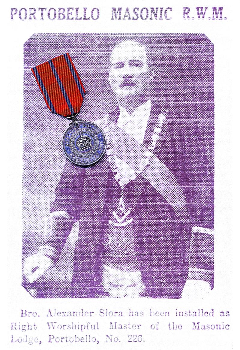 Coronation Medal 1911. Scottish Police reverse (P.C. A. Slora.)