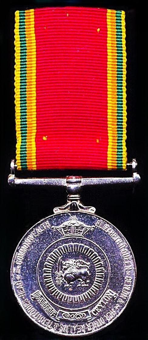 Ceylon (Dominion): The Ceylon Armed Services Inauguration Medal
