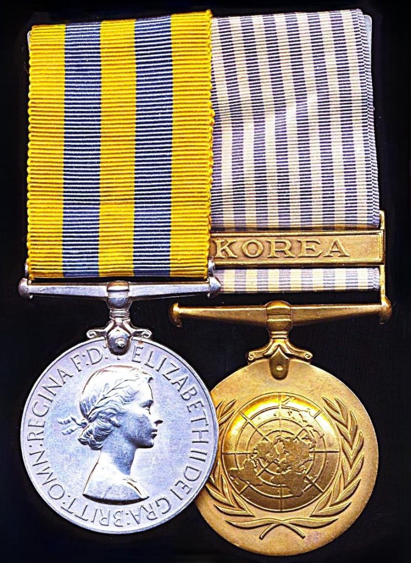 A confirmed 'Red Hackles' Second Battle of the Hook, Korean War casualty's campaign pair: Private Robert Hynd Shaw 1st Battalion Black Watch