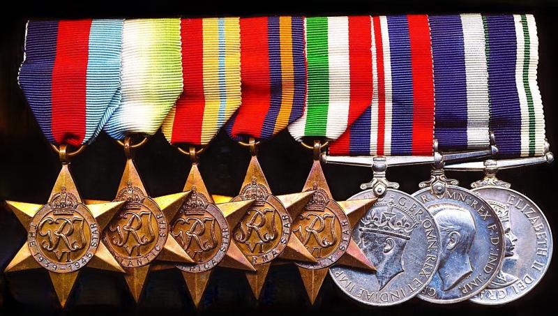 A multi Second World War campaign and double Naval long service medal group of 8: Supply Chief Petty Officer Alan Thomas Carter, Royal Navy late H.M.S. St. Vincent and later Auxilaryman, Royal Naval Auxiliary Service