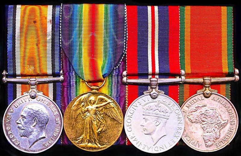 A Pilot and early South African Aviation Pioneer's, medal group  of 4 for Great War East Africa Campaign, Egyptian Service, and in uniform again for the Second World War: Captain Frederick Wilhelm Kurtz