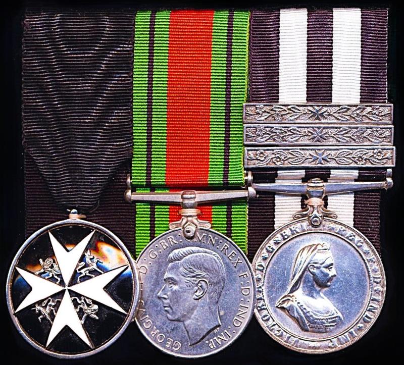 A Nottinghamshire interest 'Womens Land Army' Order of St. John Second World War & long service group of 3: Miss Nora S. Harrison, Nottinghamshire St. John Ambulance Brigade, late Womens Land Army