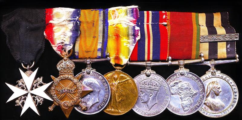 An Order of St. John & World Wars service in German South West Africa & Salonika and long service medal group of 7: Assistant Commissioner Wilfred Sweet, Cape of Good Hope District, St, John Ambulance Brigade, late Sergeant South African Medical Corps