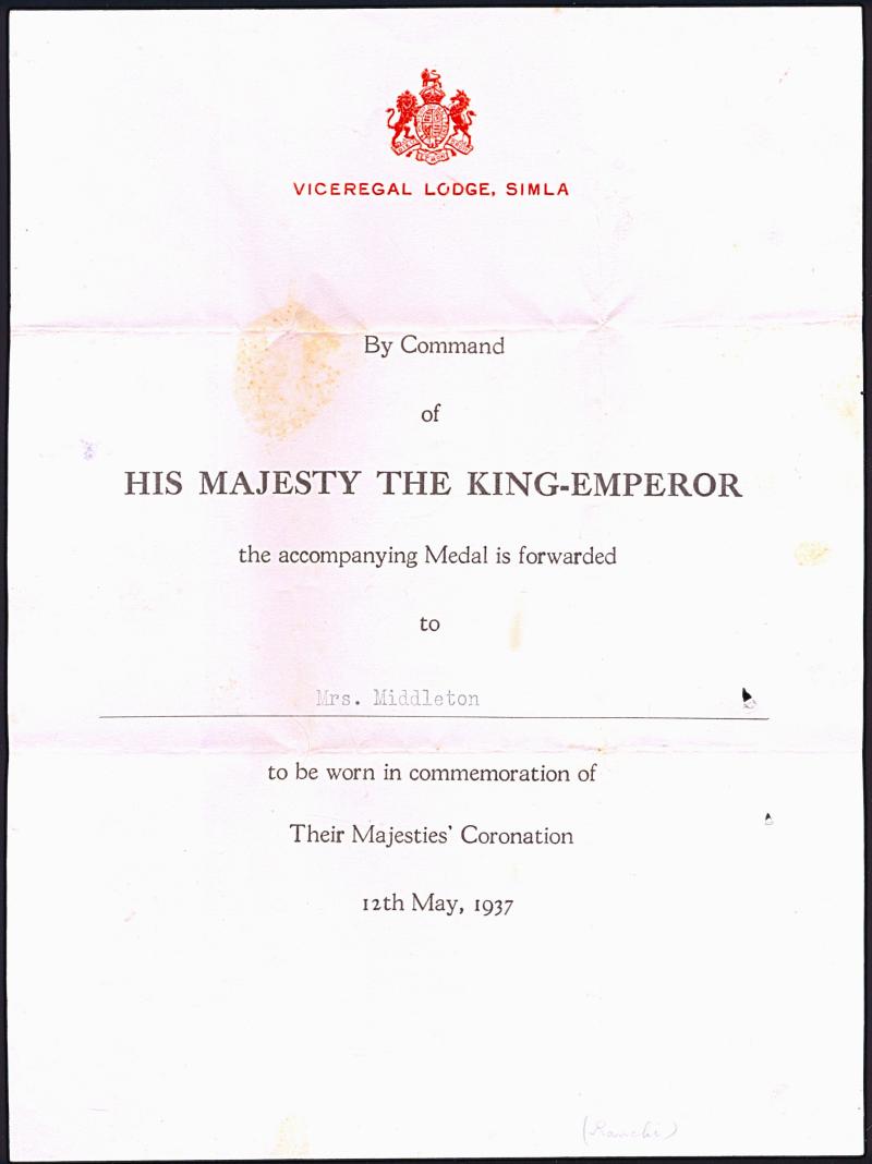 A Kaisar-I-Hind pair awarded to Mrs Meta May Maude Briscoe Middleton, Bihar & Orissa Province, British India