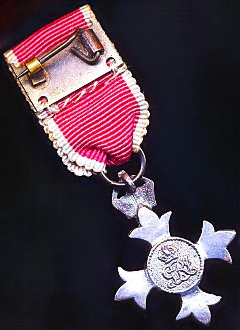 United Kingdom: Miniature Member of the Order of the British Empire (Civil). A Second Type' Member's breast badge, or M.B.E.. Silver