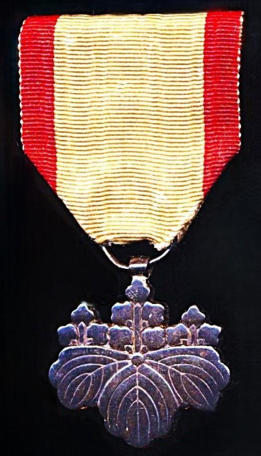 Japan (Meiji era): Order of the Rising Sun. 8th Class. Silver breast badge