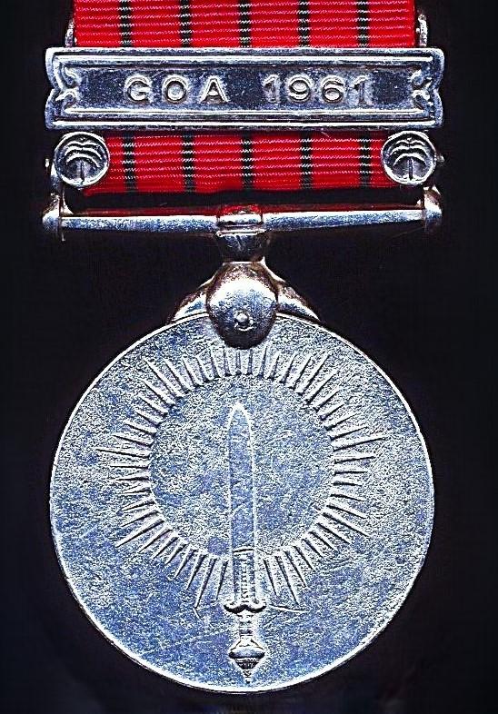 India General Service Medal 1947. With clasp 'Goa 1961' (4437274 Sep. Man Singh Sikh. L.I.)