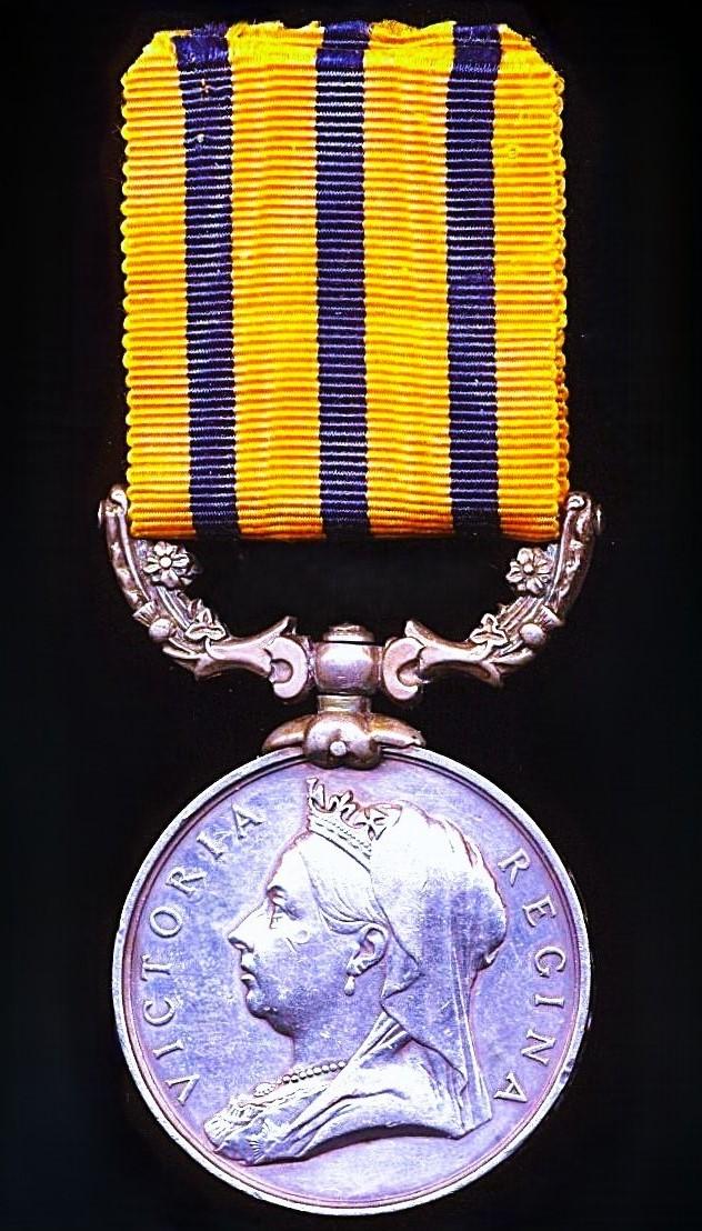 British South Africa Company Medal 1890-97. Reverse 'Rhodesia 1896'. No clasp (Trpr H. Peterson. Robertsons. C.B.C.)