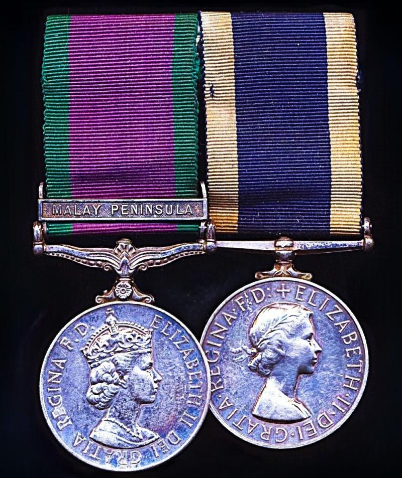 A Naval Petty Officer's campaign and long service medal pair: Petty Officer Mechanician G. Robinson, Royal Navy