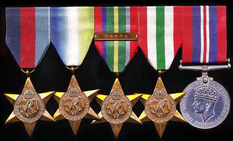 A Naval 'Seven Seas' Second World War campaign medal group of 6: Un-named and un-attributed