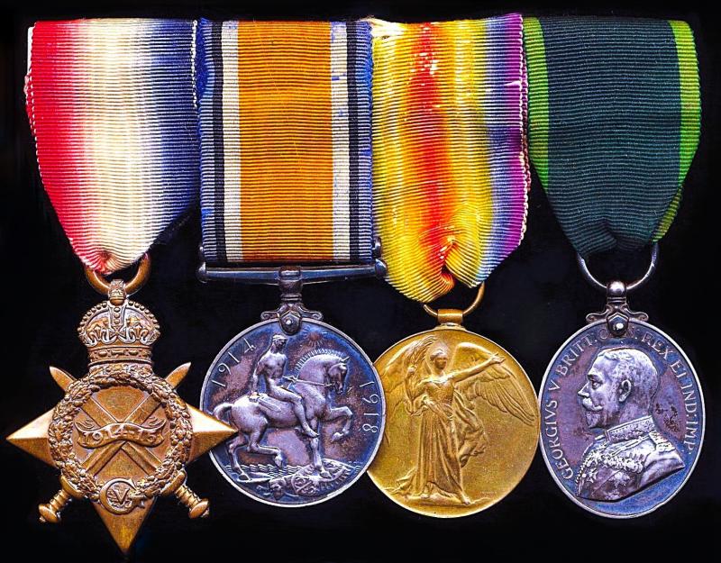 A 'Folkestone' - Man of Kent - Great War Aden & East Africa medal group of 4: Private Frank Robert Moyle, 2nd Home Counties Field Ambulance, Royal Army Medical Corps (Territorial Force) attached 1/4th Battalion The Buffs, East Kent Regiment