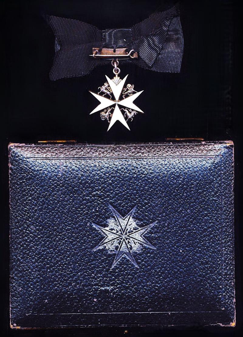 The Order of St. John of Jerusalem: Officer (Sister) silver & enamel lady’s shoulder badge