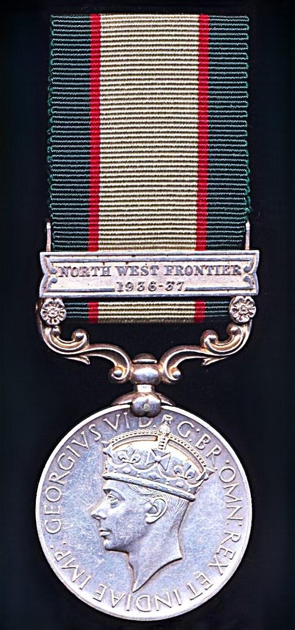 India General Service Medal 1936-39. With clasp 'North West Frontier 1936-37' (Condr. H. T. Jarratt, I.A.C.C.)