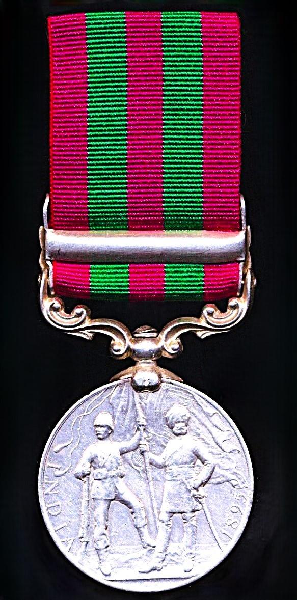 India General Service Medal 1895-1902. Victoria, silver issue with x clasp 'Punjab Frontier 1897-98' (145 K Duffdr Gopal Singh, 13th Bl Lcrs)
