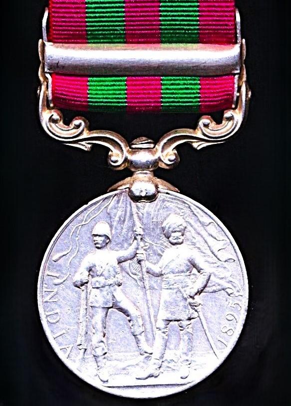 India General Service Medal 1895-1902. Victoria, silver issue with x clasp 'Punjab Frontier 1897-98' (145 K Duffdr Gopal Singh, 13th Bl Lcrs)