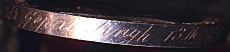 India General Service Medal 1895-1902. Victoria, silver issue with x clasp 'Punjab Frontier 1897-98' (145 K Duffdr Gopal Singh, 13th Bl Lcrs)