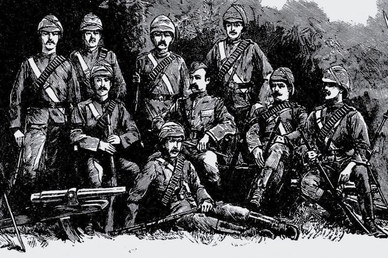 India General Service 1854-95, 1 clasp, Burma 1885-7 (716. Vol. A. MacDonald Rangoon Vol. Rifles.)