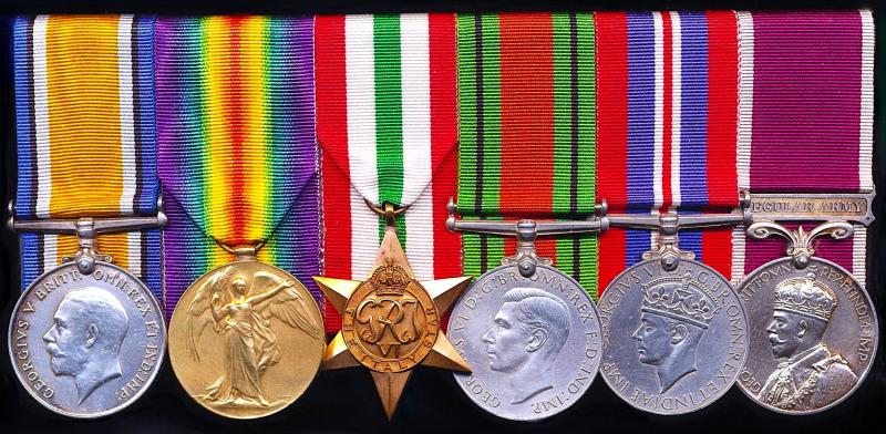 A most tragic 'Death by Cut-Throat Razor' medal group of 6, to an Officer who served in France & Flanders, Turkey & China (Tientsin & Shanghai) & in Italy 1945: Captain William James Newton, Royal Army Pay Corps, late 7th Bn King's Shropshire Light In