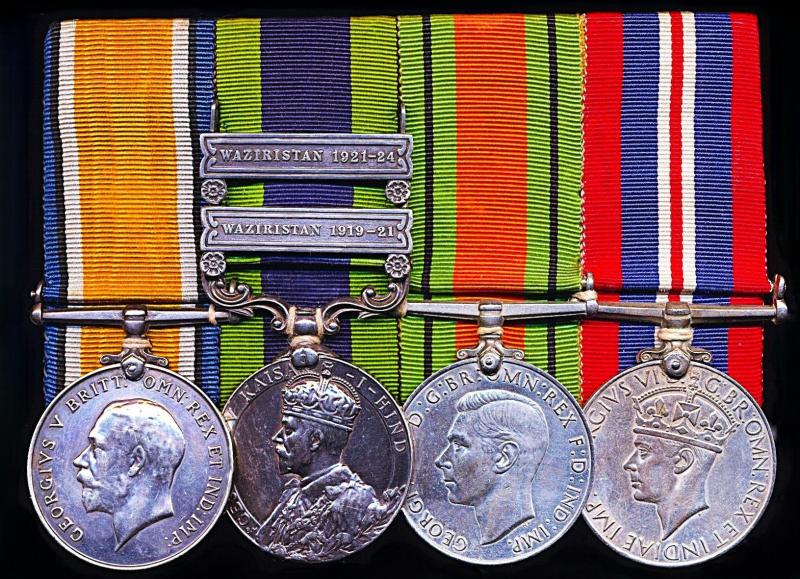 An Indian Army Officer's World Wars & North West Frontier of India campaign medal group of 4: Lieutenant Geoffrey Record Brown, 2nd Battalion Kumaon Rifles, late 4/11th & 3/7th Gurkha Rifles late Indian Army Reserve of Officers