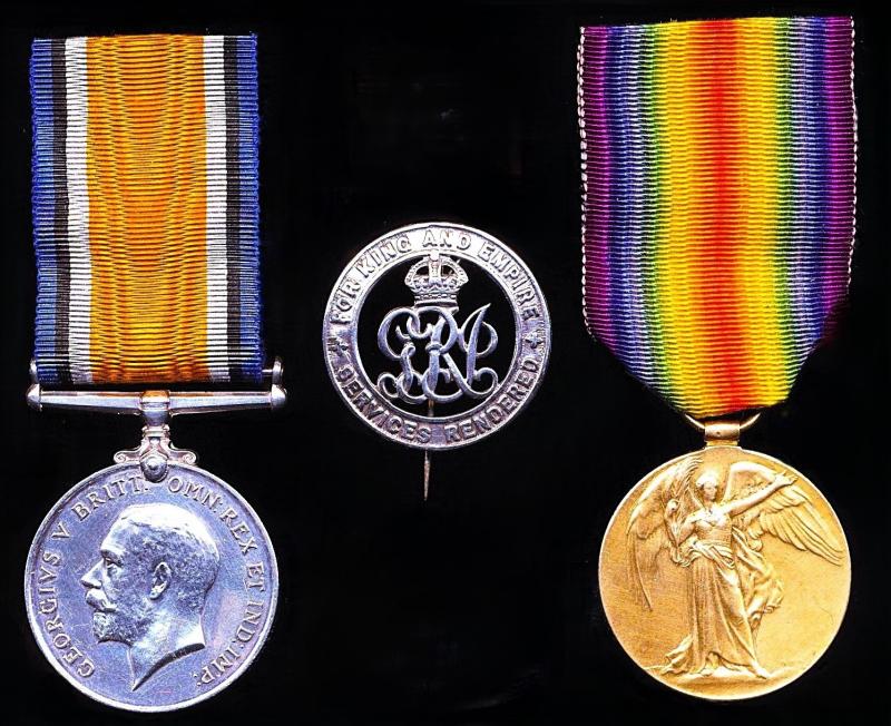 A '51st Highland Division -'The Hardest of them All' - Prisoner of War & German Spring Offensive casualty medal pair with companion 'Silver War Badge': Private James McKenzie Battalion Seaforth Highlanders