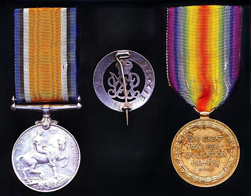 A '51st Highland Division -'The Hardest of them All' - Prisoner of War & German Spring Offensive casualty medal pair with companion 'Silver War Badge': Private James McKenzie Battalion Seaforth Highlanders