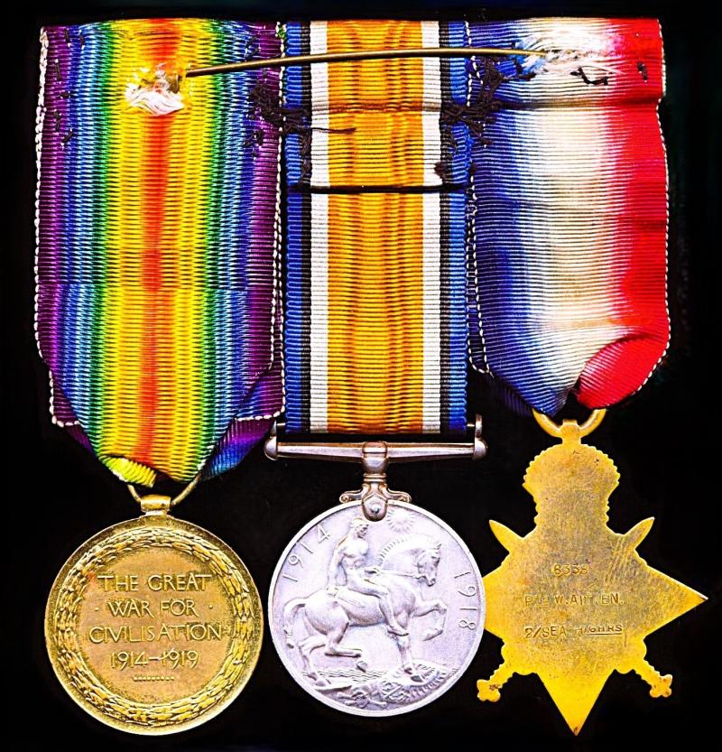 A Dunbar / Haddington interest 'Old Contemptible' casualty 'Shot in the Jaw' at Messines, medal group of 3: Private William Sheriff Aitken, 2nd Battalion Seaforth Highlanders (Ross-shire Buffs, The Duke of Albany’s)