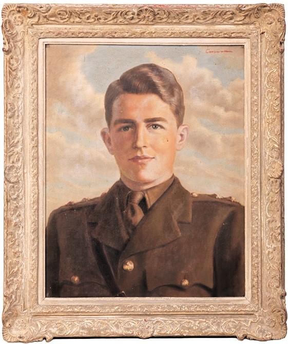 Portrait in Oils: Lieutenant John Andrew Cardew Duncan (1924-1945), late Kings Company, 1st Battalion Grenadier Guards. Died of Wounds at Liberation of Aalten, Netherlands, 30 March 1945