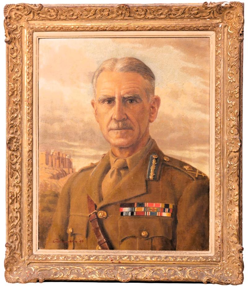 Portrait in Oils (c.1946): Major-General Ronald Cardew Duncan C.I.E., M.V.O., O.B.E., Commandant Jodhpur State Forces 1939-45, late Commandant 2nd Battalion 5th Gurkha Rifles (Frontier Force)