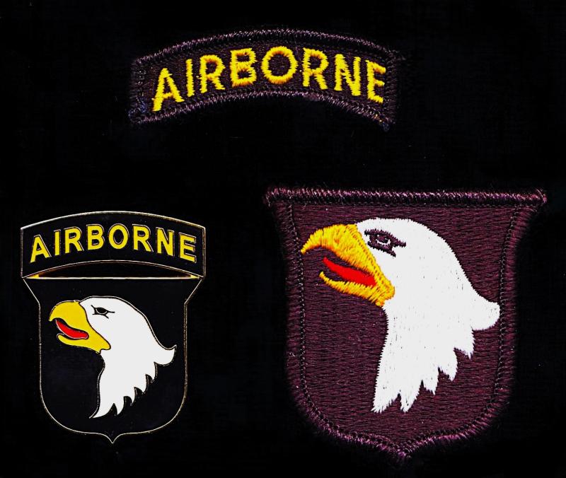 United States Army: 101st Airborne Division (Air Assault). Lot of insignia circa 1970-2026