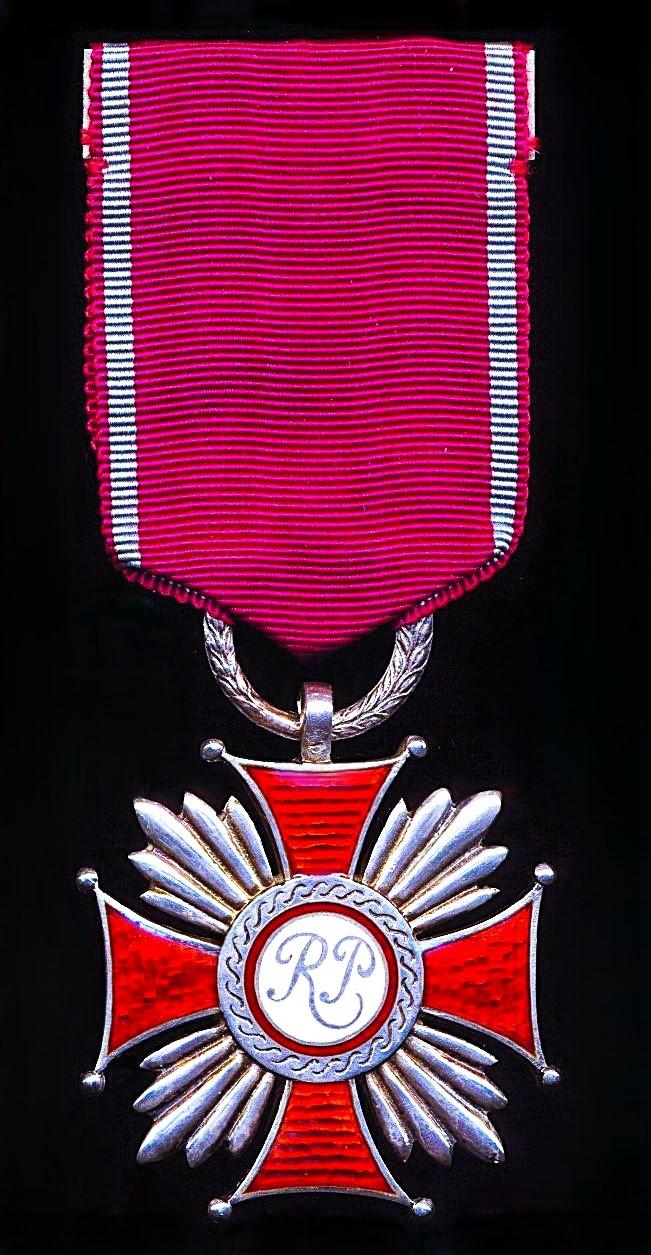 Poland (Polish Government in Exile): Cross of Merit. 2nd Class. Silver & enamel breast badge