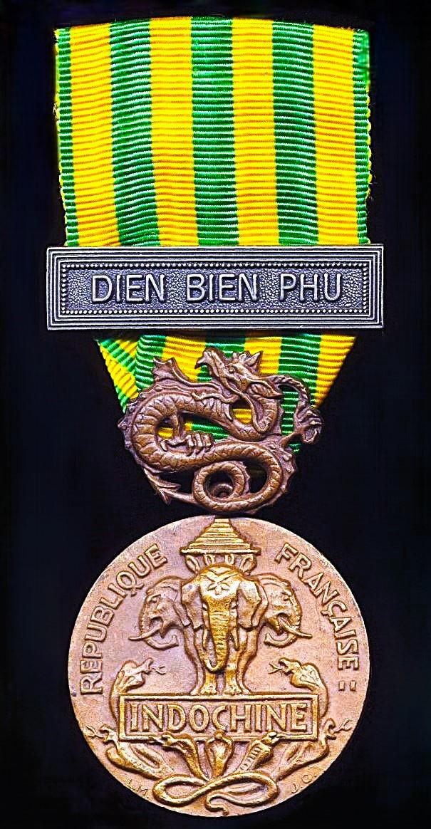 France: Indochina Campaign Medal 1945-1954. With clasp (agrafe) 'Dien Bien Phu'
